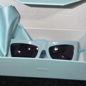 LORVAE Pastel Blue Rectangular Women’s Sunglasses